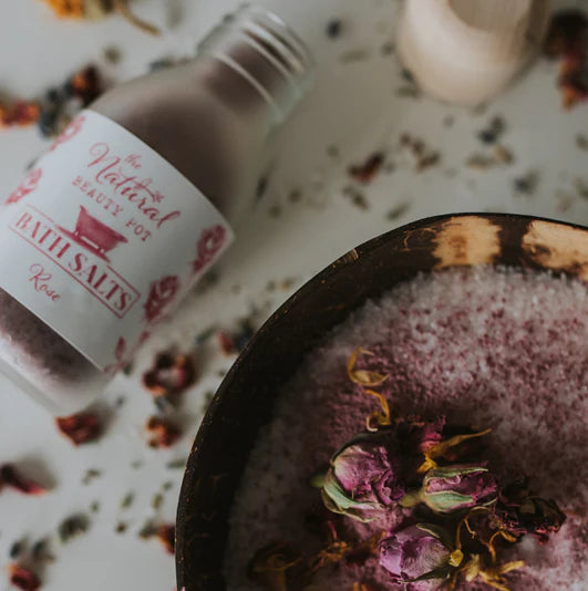 The Natural Beauty Pot | Rose Bath Salts | 90g