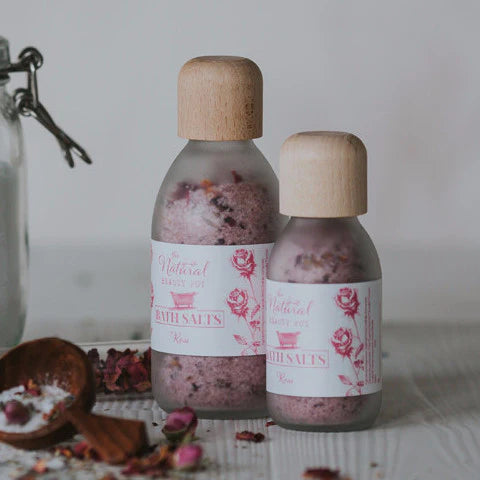 The Natural Beauty Pot | Rose Bath Salts | 90g