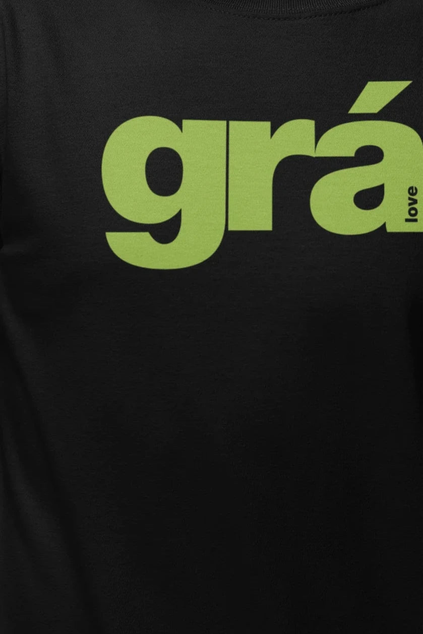 fukil | grá hoodie | black & green | M
