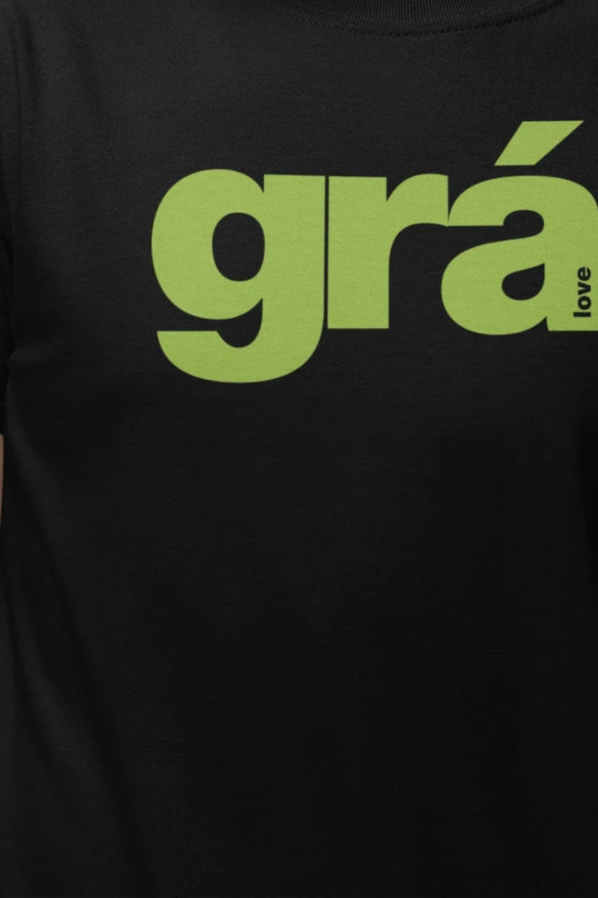 fukil | grá hoodie | black & green | L