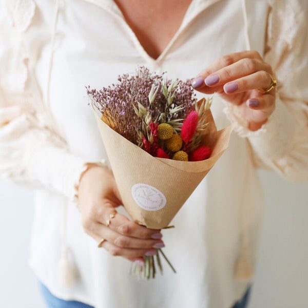 Mini Rainbow Brights Dried Flower Bouquet