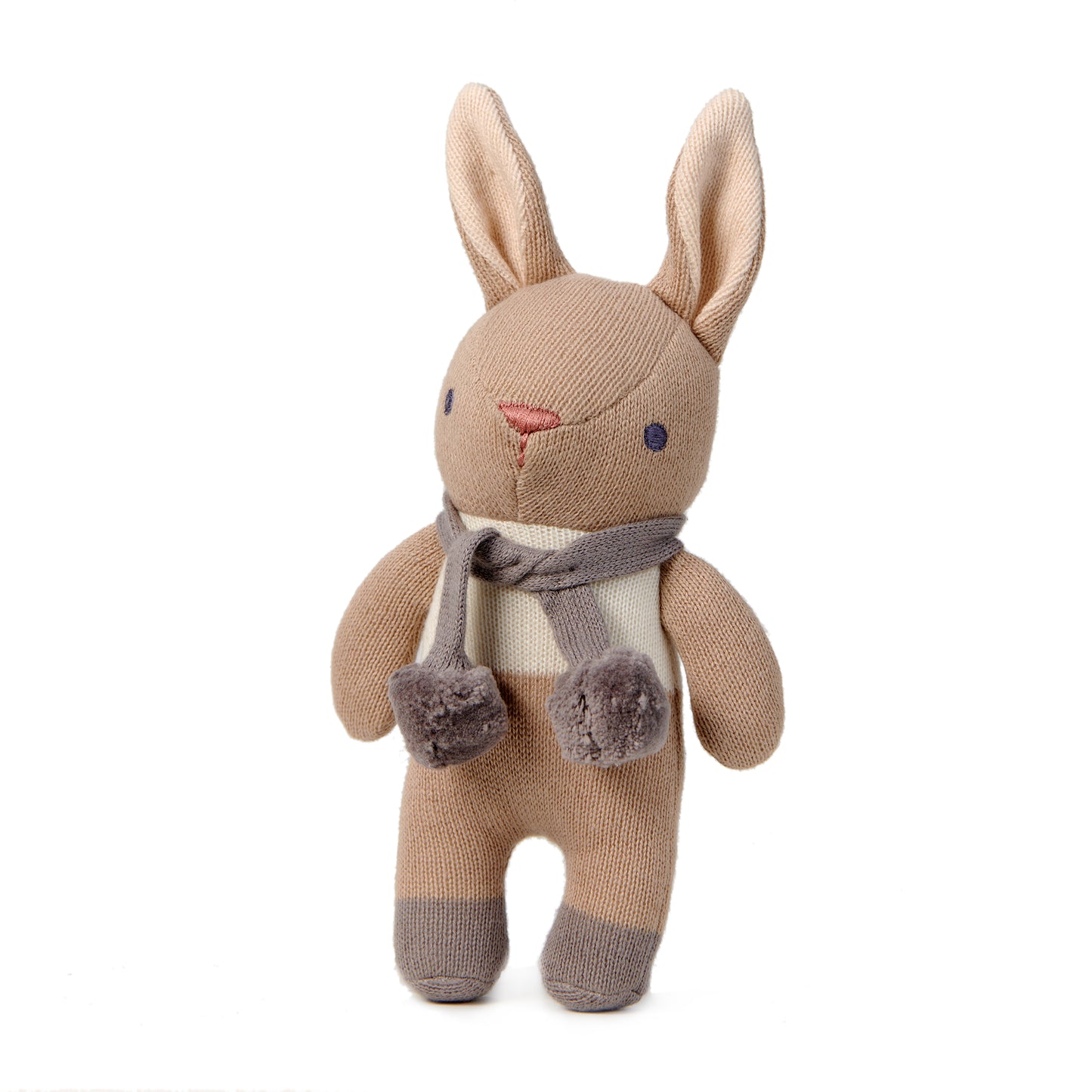 Baby Threads | Taupe Bunny Rattle 22cm