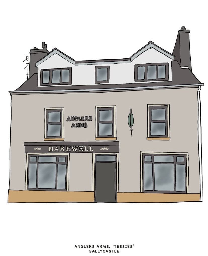 Anglers Arms (Tessies) Ballycastle Print