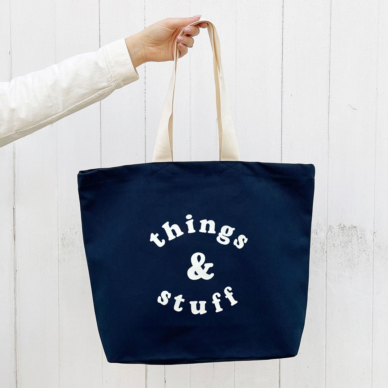 Things & Stuff | Canvas Tote Bag | Midnight Blue