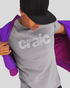 fukil | craic tee | grey & cloud | XL