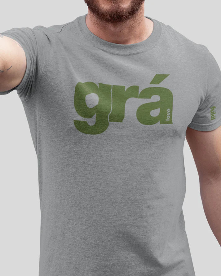 Fukil | Grá T-Shirt | Ash Grey & Olive