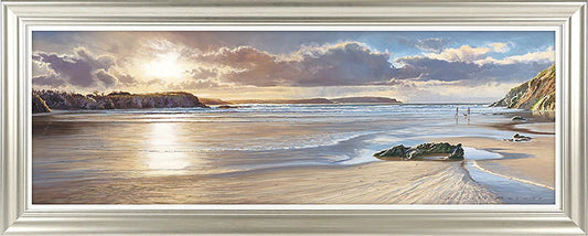 Walking The Dog At Dusk | Duncan Palmer | 131cm x 51cm