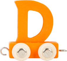 Personalised Name Train - Letter D - Orange