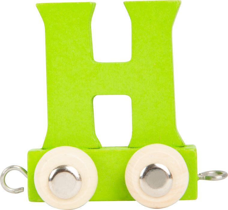 Personalised Name Train - Letter H - Green