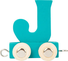 Personalised Name Train - Letter J - Teal