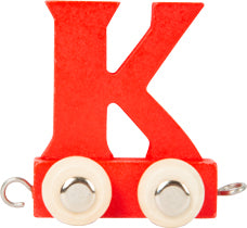 Personalised Name Train - Letter K - Red