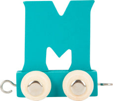 Personalised Name Train - Letter M - Teal