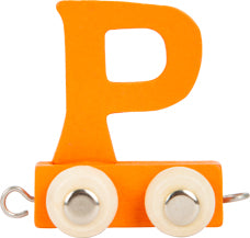 Personalised Name Train - Letter P - Orange