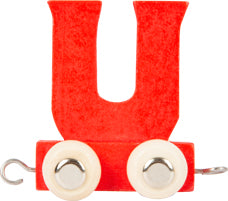 Personalised Name Train - Letter U - Red