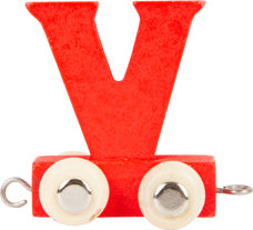 Personalised Name Train - Letter V - Red