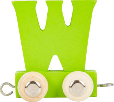 Personalised Name Train - Letter W - Green