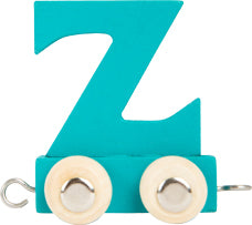Personalised Name Train - Letter Z - Teal