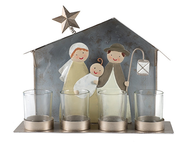 Nativity Scene tealightholder 28x20 cm