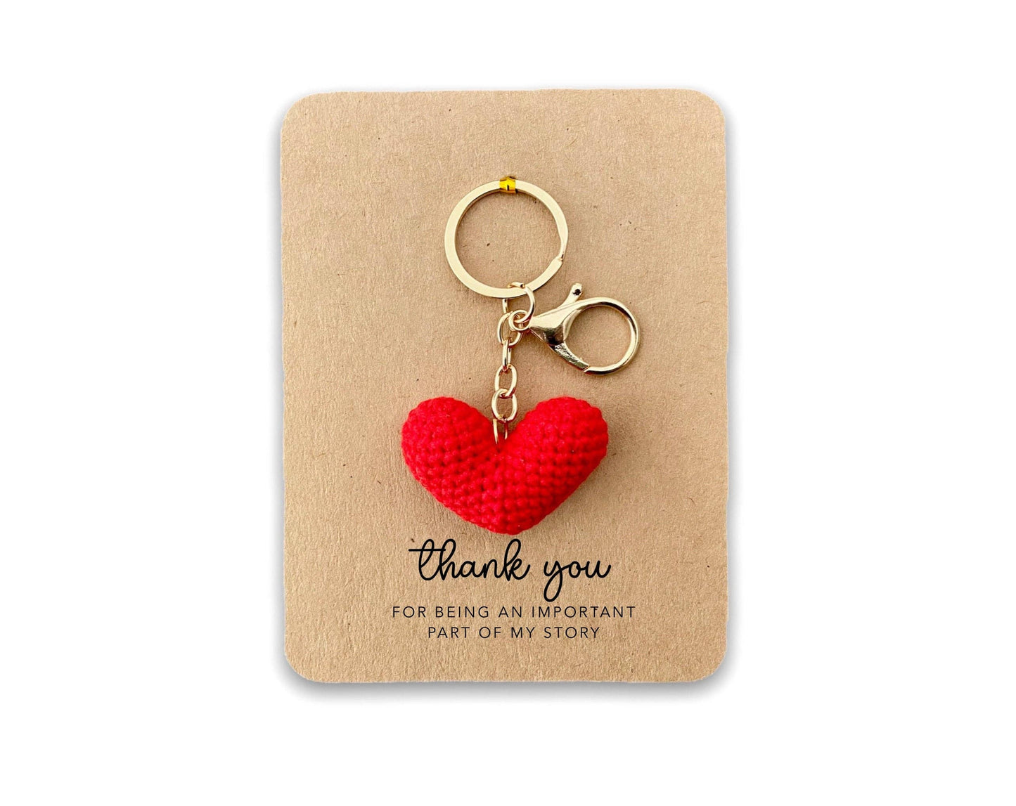 Thank You Heart Keyring
