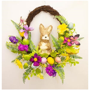 Easter Butterfly Bunny Wreath 50cm