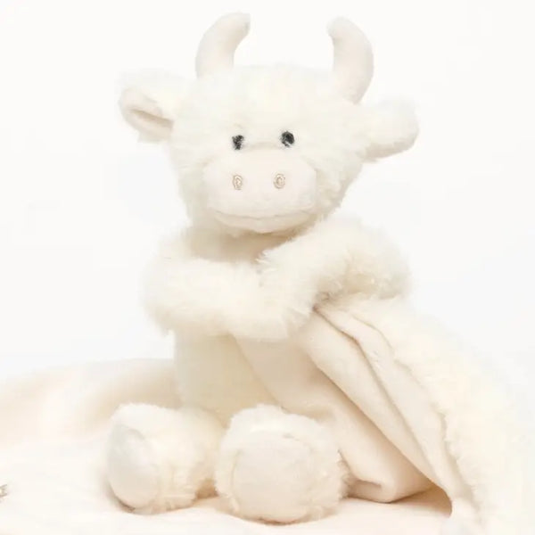 Highland Cow Soft Toy Soother Cream - 29cm x 29cm