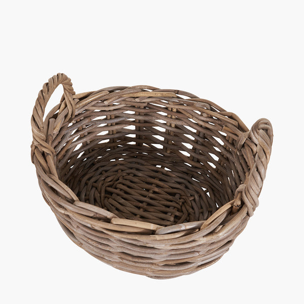 Grey Kubu Oval Basket - Small