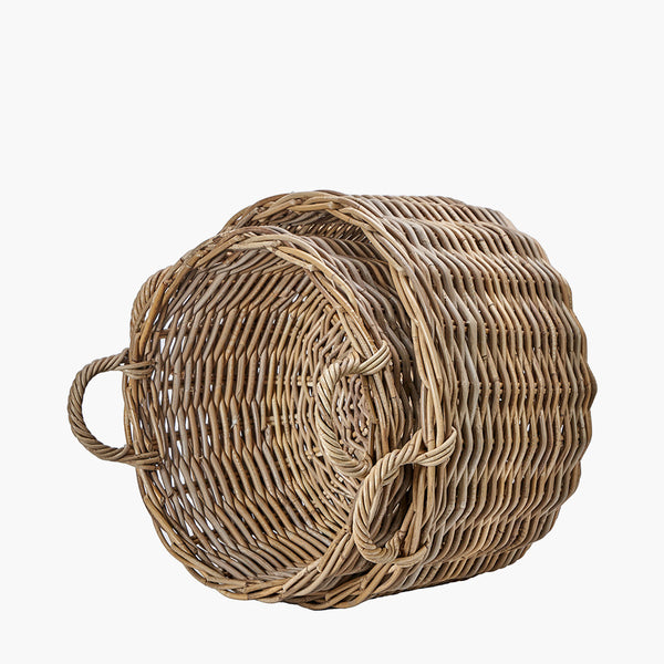 Grey Kubu Log Basket - Small