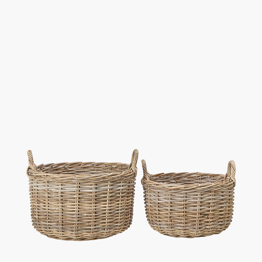 Grey Kubu Log Basket - Large