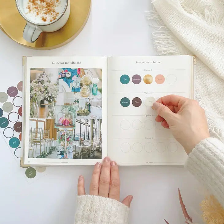 Luxury Eucalyptus Wedding Planner Book with Gilded Edges