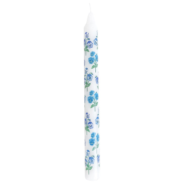 Blue Violas Crown Candle 25cm