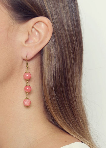 Poppy Agate Earrings