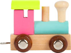Personalised Name Train - Engine - Pink/Green