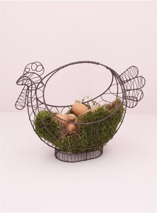 Wire Rooster Shaped Egg Basket
