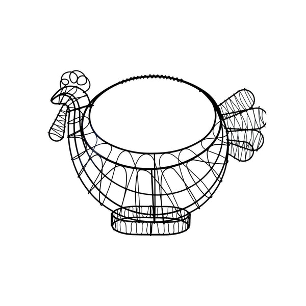 Wire Rooster Shaped Egg Basket