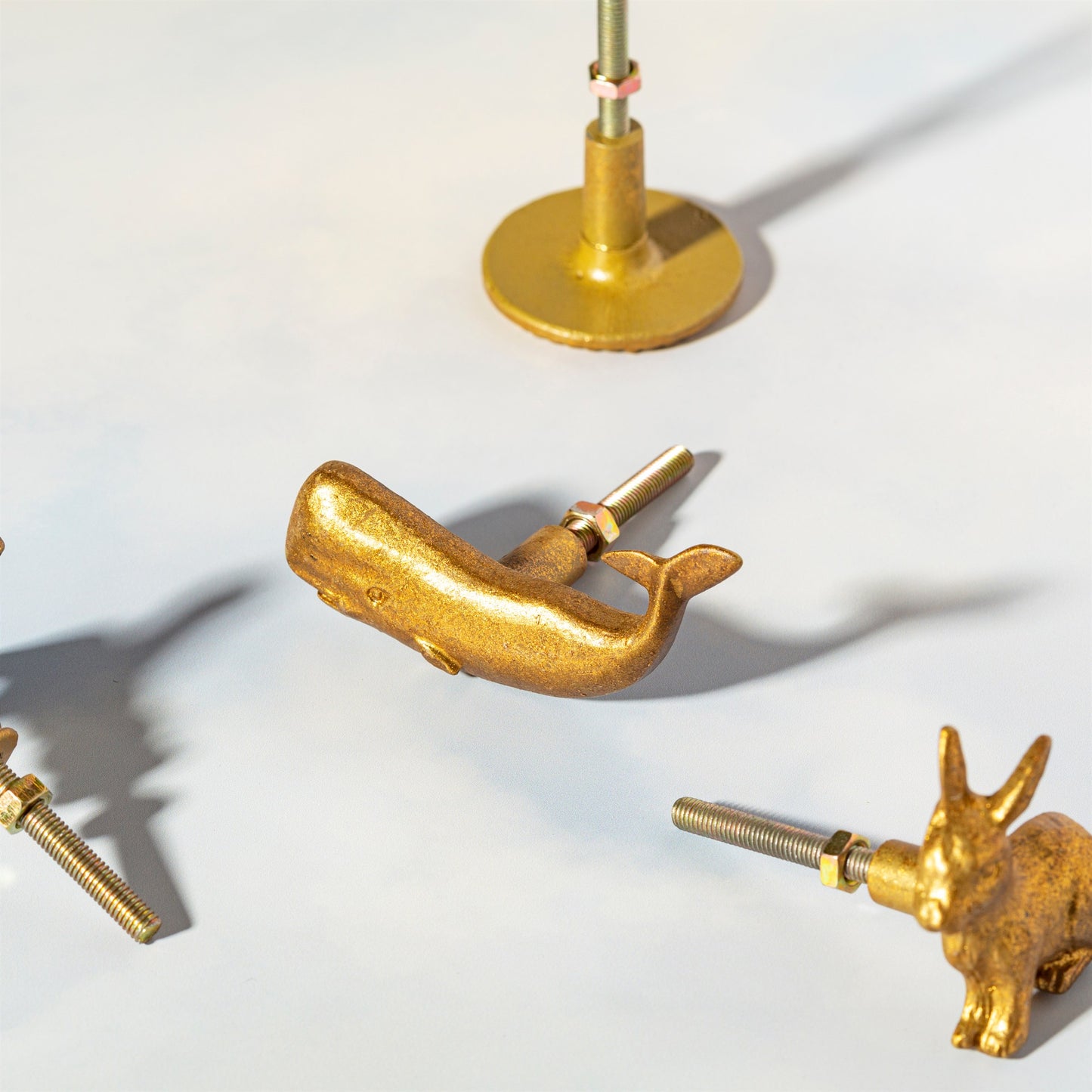 GOLD WHALE DRAWER KNOB