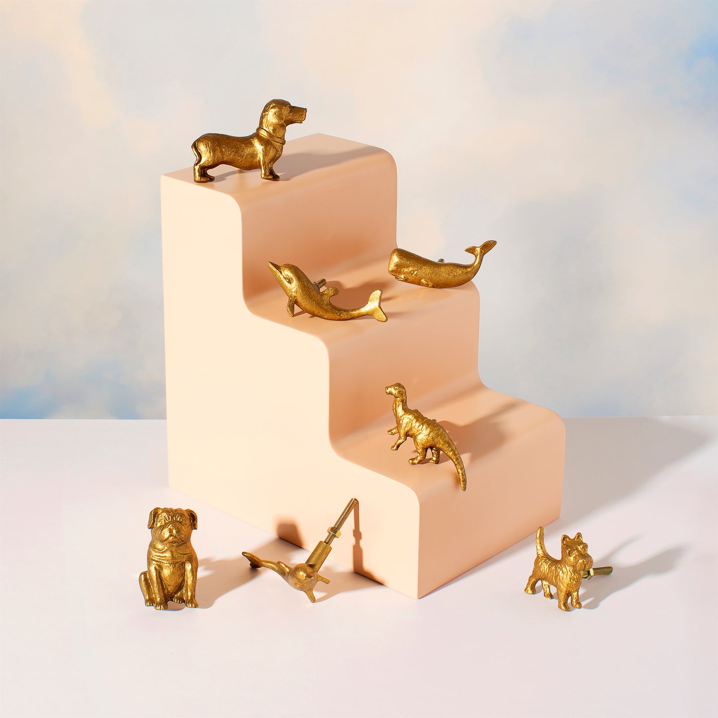 GOLD WHALE DRAWER KNOB