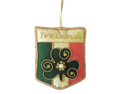 Irish Tricolour Crest Needlework Hanging Ornament