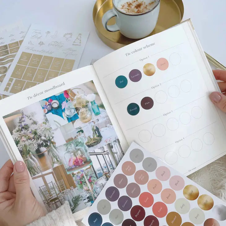 Luxury Eucalyptus Wedding Planner Book with Gilded Edges
