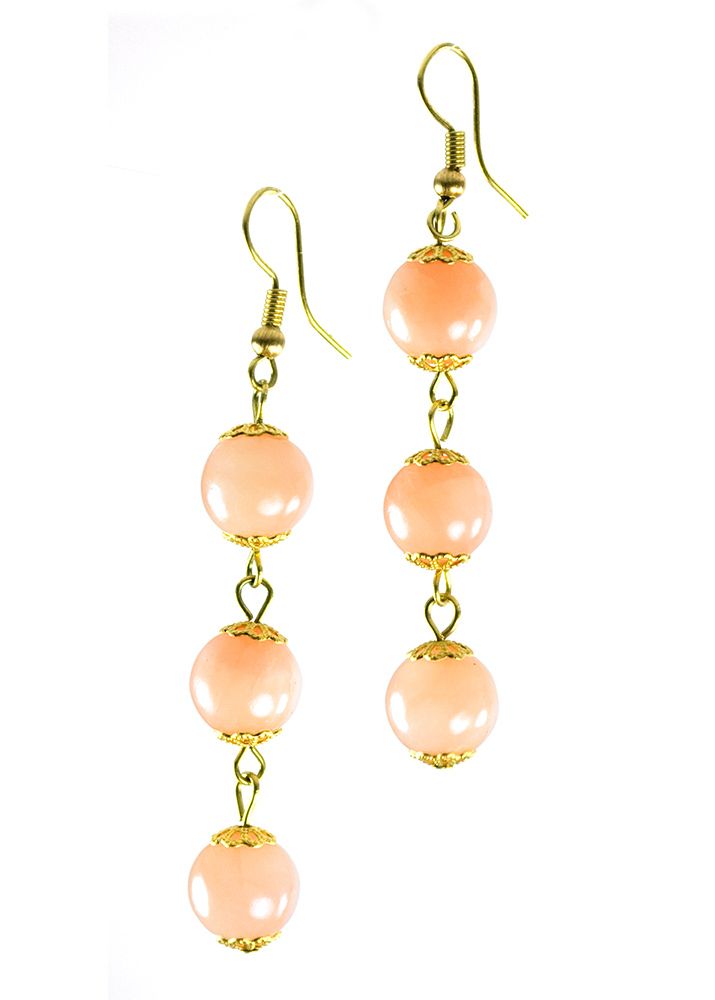 Peach Agate Earrings