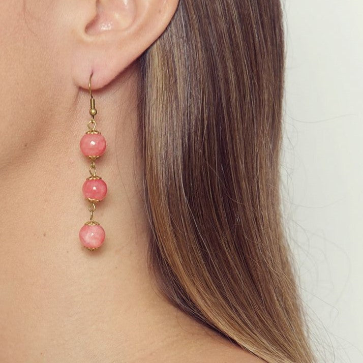 Poppy Agate Earrings