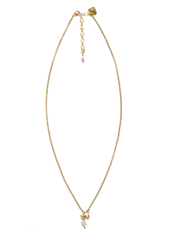 Dove Crystal Fox Necklace