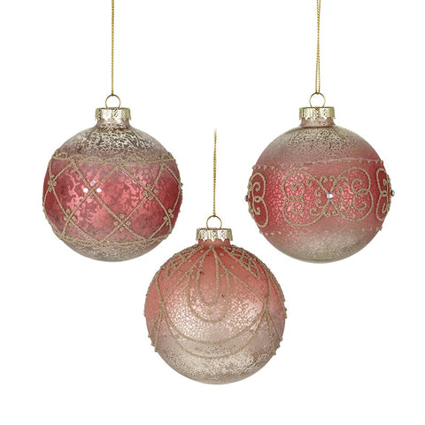 Glass Hanging Bauble (Mix Of 3)