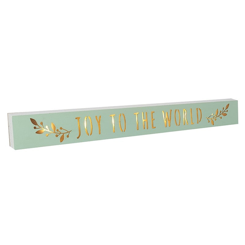 Joy To The World Light Up Wooden Plaque