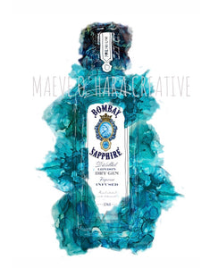 Maeve O'Hara Creative - Bombay Sapphire Colourful Alcohol Illustration